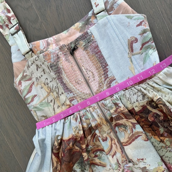 Alice + Olivia Guinevere Floral Damask Bustier Dress Dusk To Dawn - Size 2 - Picture 9 of 11